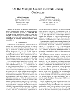 On the Multiple Unicast Network Coding Conjecture
