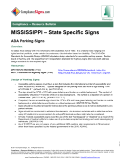 MISSISSIPPI &ndash; State Specific Signs