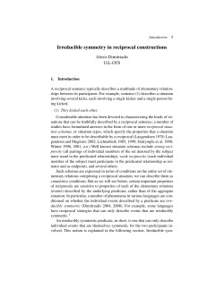 Irreducible symmetry in reciprocal constructions