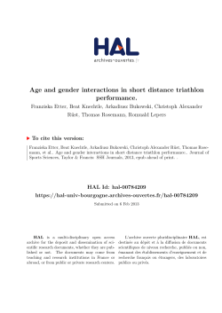 Age and gender interactions in short distance triathlon performance.