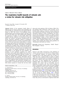 The respiratory health hazards of volcanic ash