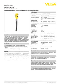 Data sheet - FIBERTRAC 32 - 4 &hellip; 20 mA/HART - four