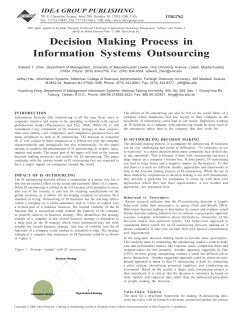 Decision Making Process in Information Systems Outsourcing