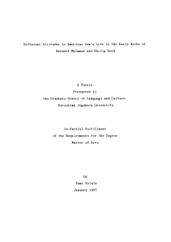 Different Attitudes to American Jew`s Life in the Early Works of