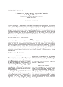 The Intragranular Textures of Aggregates and its Correlation to the