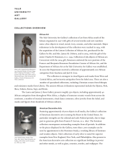The Yale University Art Gallery`s collection of art from Africa south of