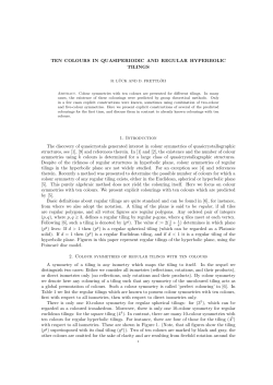 TEN COLOURS IN QUASIPERIODIC AND REGULAR