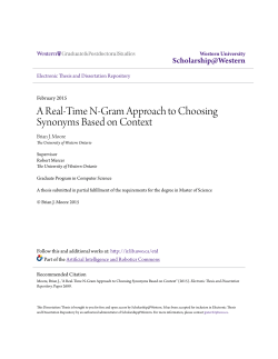 A Real-Time N-Gram Approach to Choosing Synonyms Based on