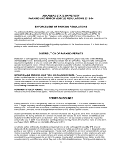 Parking and Motor Vehicle Regulations