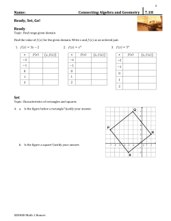 Name: Connecting Algebra and Geometry 7.1H Ready, Set, Go