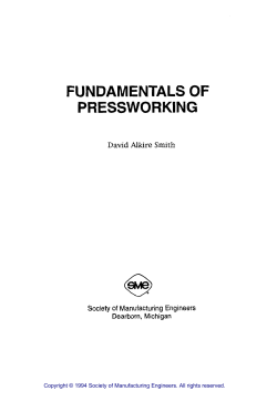 Table of Contents  - Society of Manufacturing Engineers