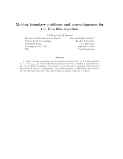 Moving boundary problems and non