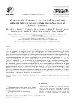 Measurements of hydrogen peroxide and formaldehyde exchange