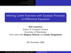 Inferring Latent Functions with Gaussian Processes