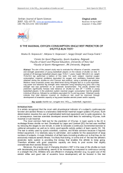 is the maximal oxygen consumption single best predictor of shuttle