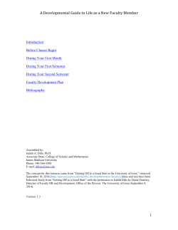 Developmental Guide - James Madison University