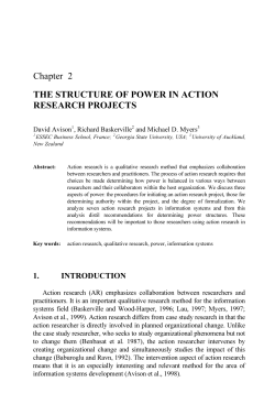 Chapter 2 THE STRUCTURE OF POWER IN ACTION RESEARCH