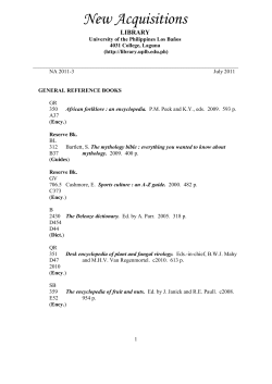 2011 New Acquisitions - Library