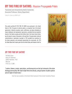 BY THE FIRE OF SATIRE: Russian Propaganda Prints