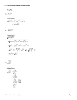 Simplify. 19. SOLUTION: 21. SOLUTION: 23. SOLUTION: 25. 6