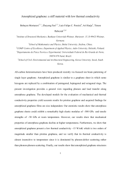 Amorphized graphene: a stiff material with low thermal conductivity