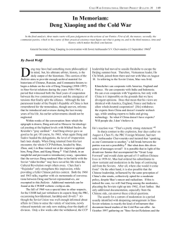 Deng Xiaoping and the Cold War