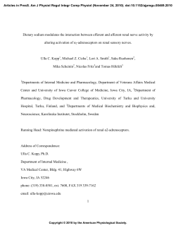 1 Dietary sodium modulates the interaction between efferent and