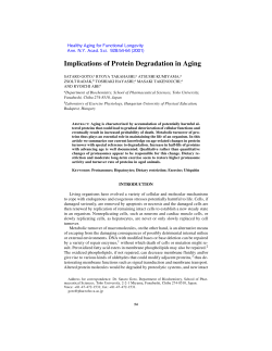 Implications of Protein Degradation in Aging
