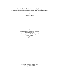 Understanding the London Corresponding Society: A