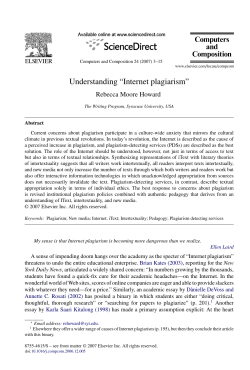 Understanding &ldquo;Internet plagiarism&rdquo;