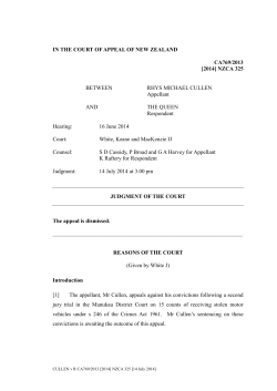 Cullen v R - New Zealand Law Society