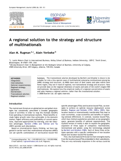 A regional solution to the strategy and structure of