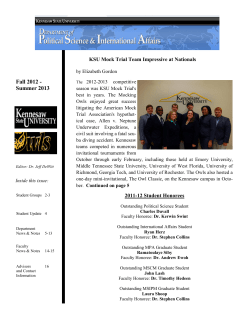 Fall 2012 - Summer 2013 - Department of Political Science and