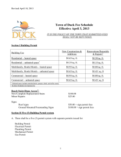 Fee Schedule - Town of Duck