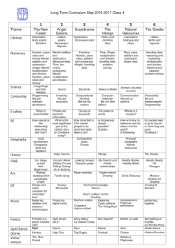 Long Term Curriculum Map 2016-2017 Class 4 Theme The New