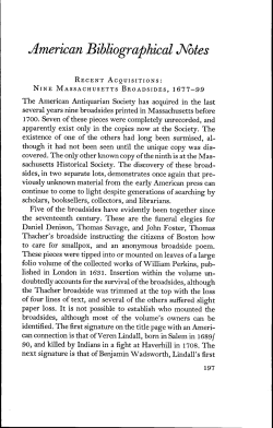 American Bibliographical JS/otes