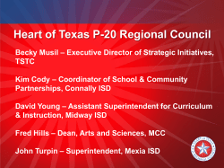 Heart of Texas P-20 Regional Council