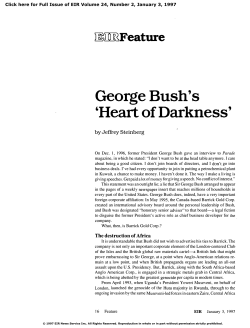 George Bush`s `Heart of Darkness`