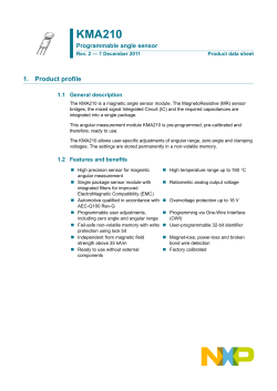 KMA210 Programmable angle sensor