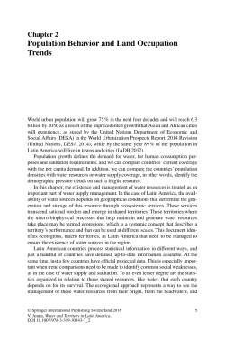 Population Behavior and Land Occupation Trends