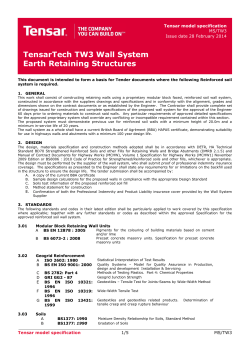 TensarTech TW3 Wall System Earth Retaining Structures