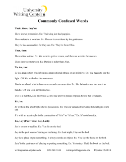 Commonly Confused Words2014