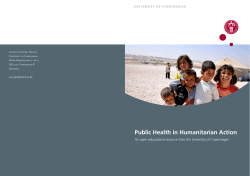 Public Health in Humanitarian Action