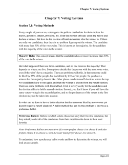 Chapter 7: Voting Systems - Coconino Community College