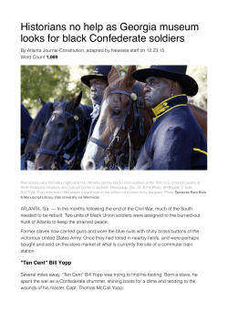 Historians no help as Georgia museum looks for black Confederate