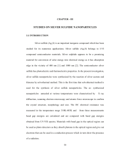 studies on silver sulfide nanoparticles