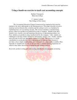 Using a hands-on exercise to teach cost accounting concepts