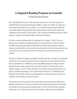 Reading Program on Genocides - Center for International Studies