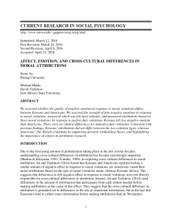 affect, emotion, and cross-cultural differences in moral attributions