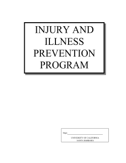 Injury and Illness Prevention Program and Appendices